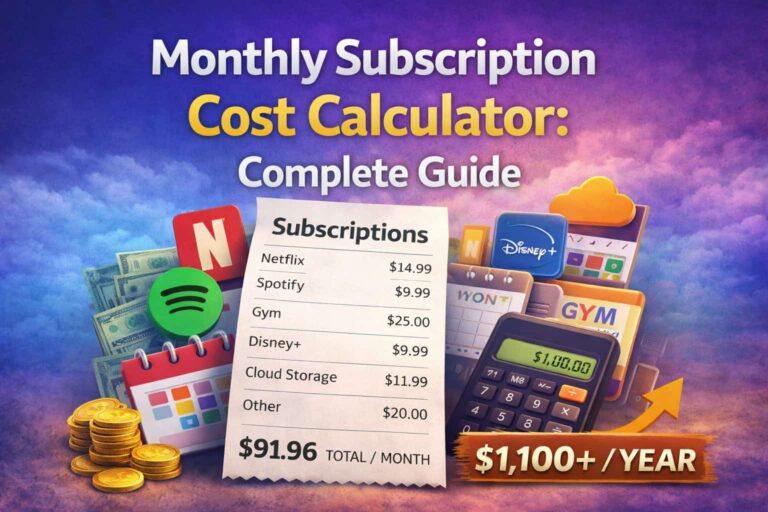 Monthly Subscription Cost Calculator: Complete Guide